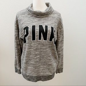 PINK Victoria’s Secret gray cowl neck pullover XS